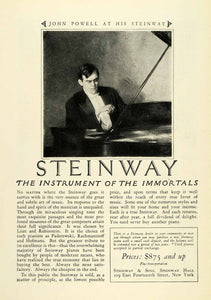 1925 Ad Steinway Pianos Instrument John Powell Advertisement Advertising NGM2