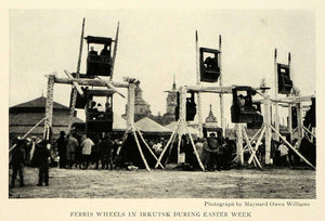 1921 Print Turkish Ferris Wheels Irkutsk Easter Week Landscape Ride Game NGM2