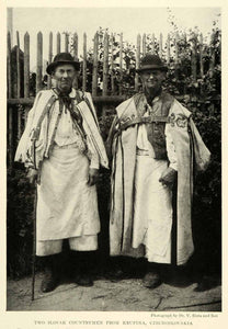 1921 Print Portrait Slovak Countrymen Krupina Czech Republic Traditional NGM2