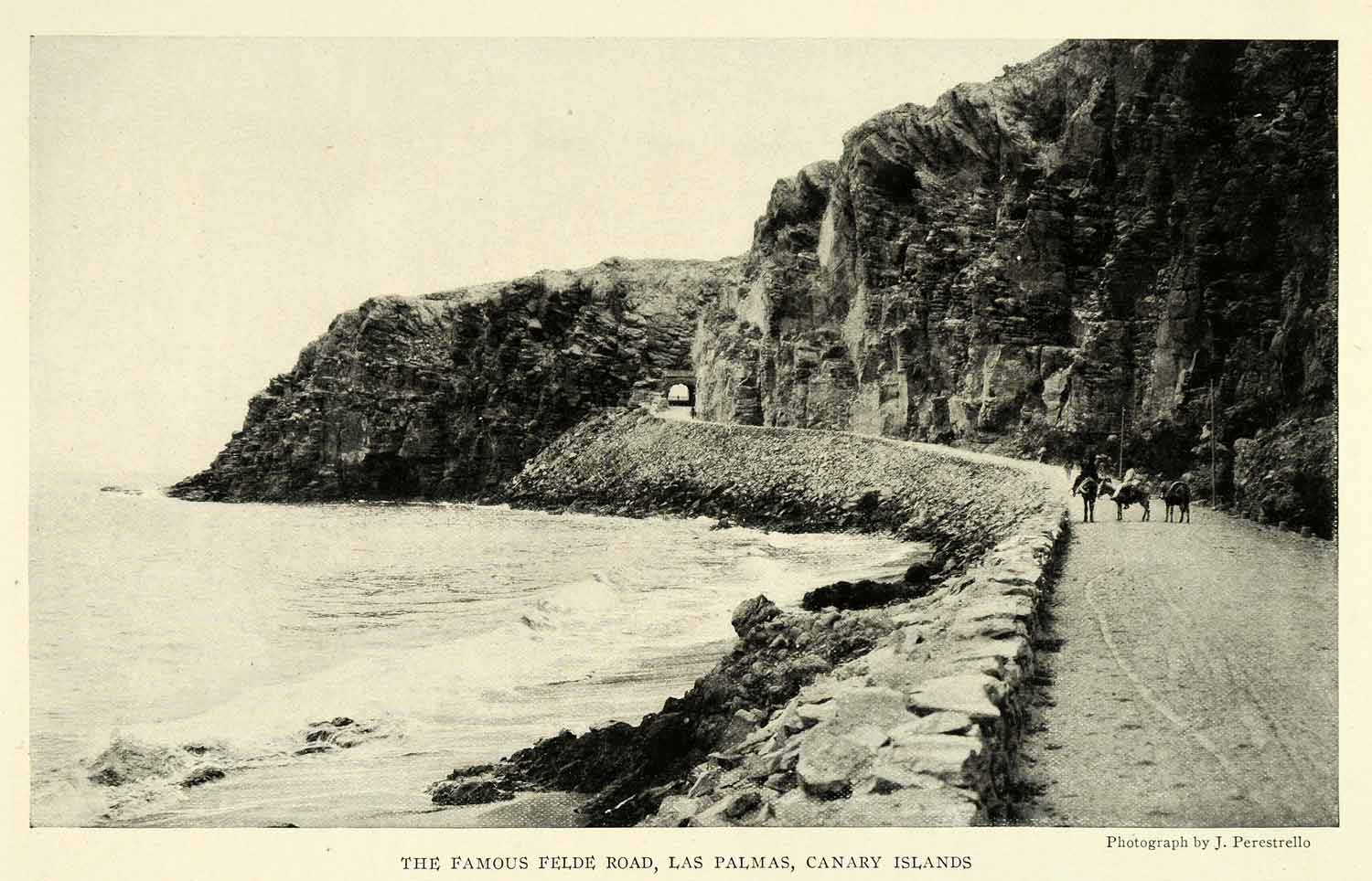 1921 Print Felde Road Famous Las Palmas Canary Islands Africa Landscape NGM2