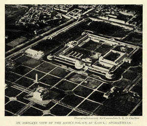 1921 Print Aerial View Amir Palace Kabul Afghanistan Cityscape Landscape NGM2