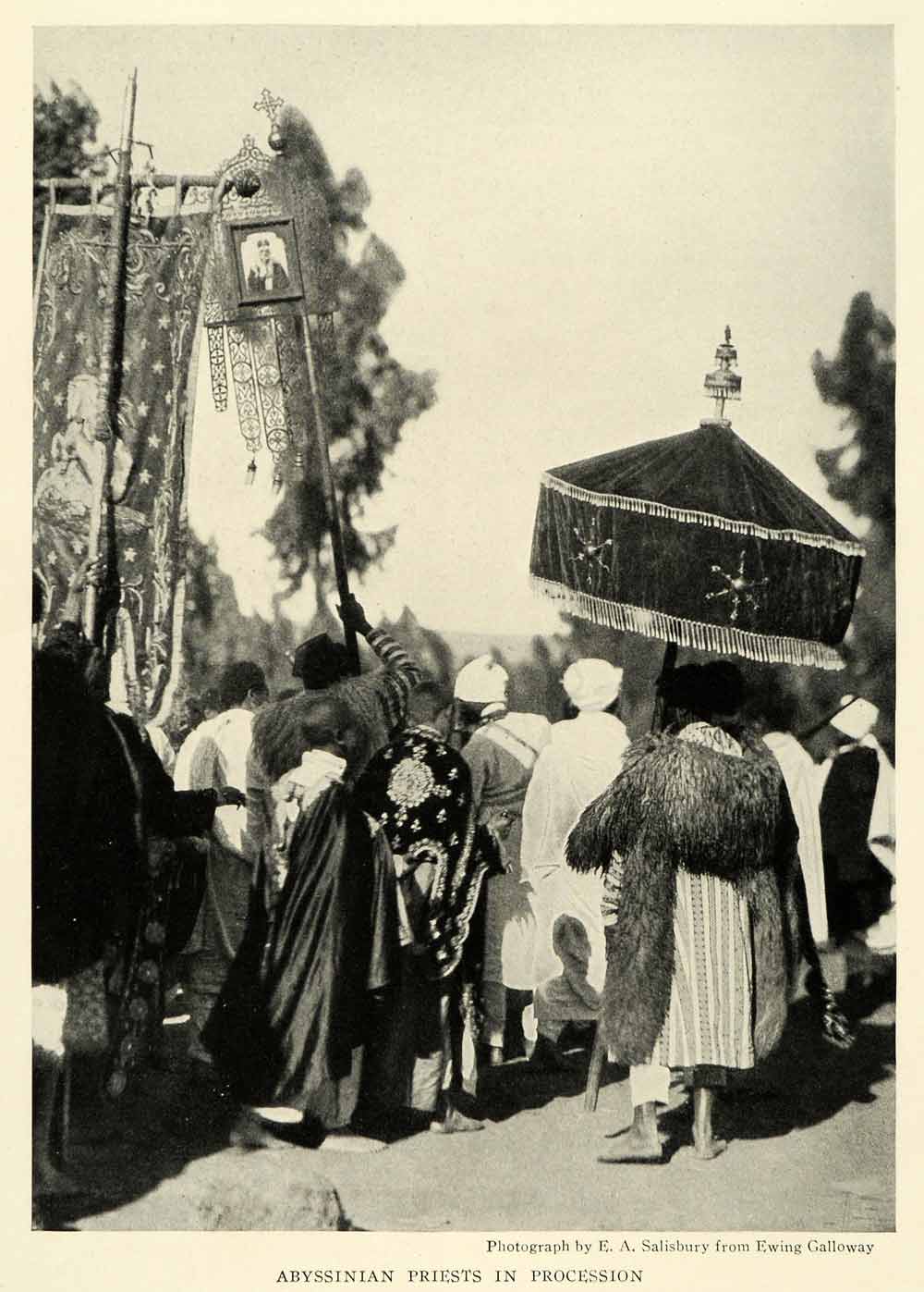 1925 Print Abyssinian Priests Religious Celebration Christian Traditional NGM2