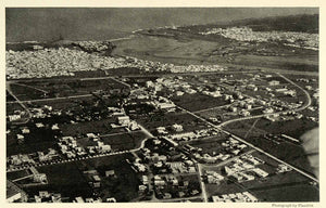 1925 Print Aerial Birds Eye View Cityscape Rabat Sale Bu Regreg Morocco NGM2