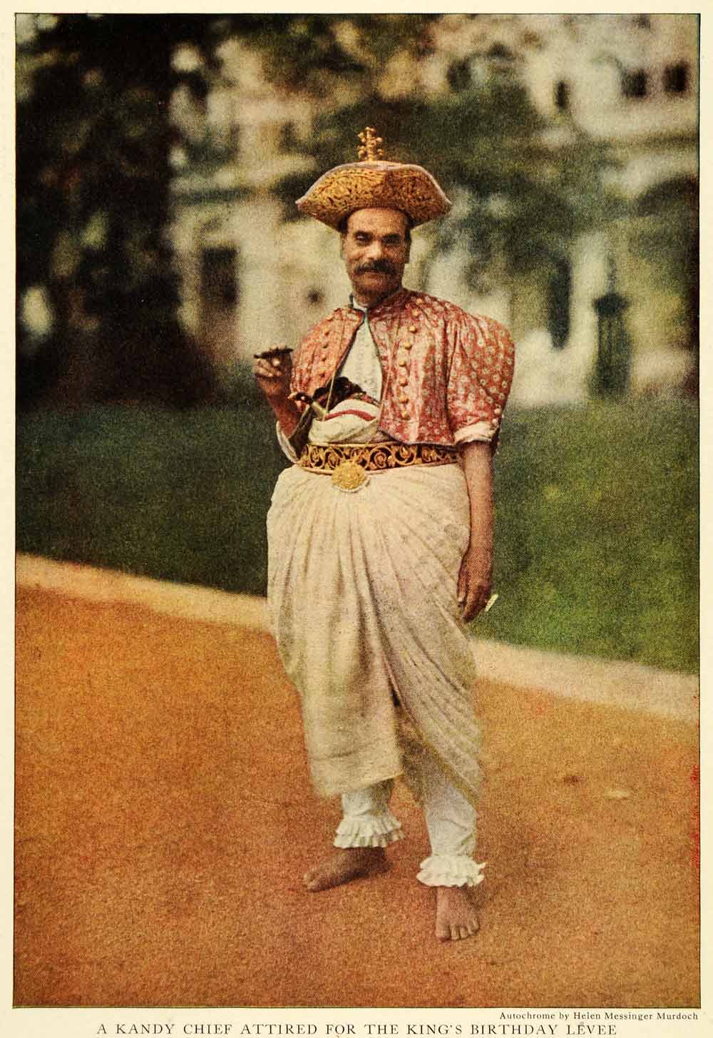 1921 Print Kandy Chief Dress Kings Birthday Levee Costume Fashion Portrait NGM2