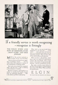 1926 Ad Elgin Watch Jewelry National Jeweler Illinois Living Room Couple NGM3
