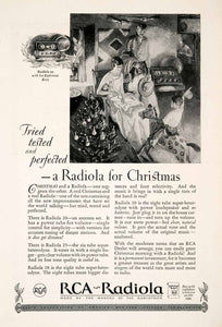 1926 Ad RCA Radiola Christmas Tree Horse Child Present Music Radio Gift NGM3