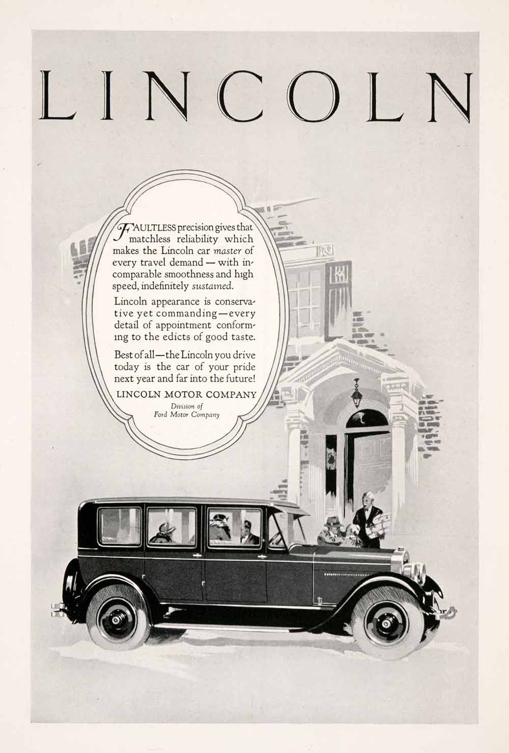 1926 Ad Lincoln Motor Car Vehicle Ford Estate Transportation Automobile NGM3