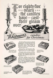 1927 Ad Whitman's Chocolate Candy Christmas Box Candle Sampler Salmagundi NGM3