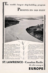 1929 Ad St. Lawrence Canadian Pacific Steamship Cruise Travel European NGM3
