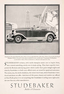 1929 Ad Antique Studebaker President Eight Roadster Convertible Private NGM3