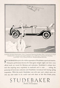 1929 Ad Antique Studebaker President Eight Roadster Convertible Automobile NGM3