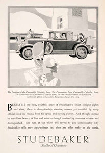 1929 Ad Antique Studebaker President Eight Convertible Cabriolet Tourism NGM3