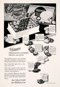 1929 Ad Stephen Whitmans Box Chocolate Nuts Fruits Candy Halloween Gift NGM4