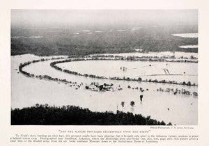1927 Halftone Print Pendleton Arkansas Great Mississippi River Flood NGM4