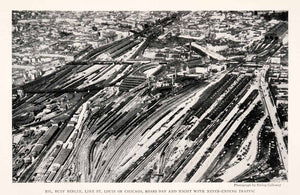 1928 Halftone Print Berlin Germany Train Railway Railroad Aerial View NGM4