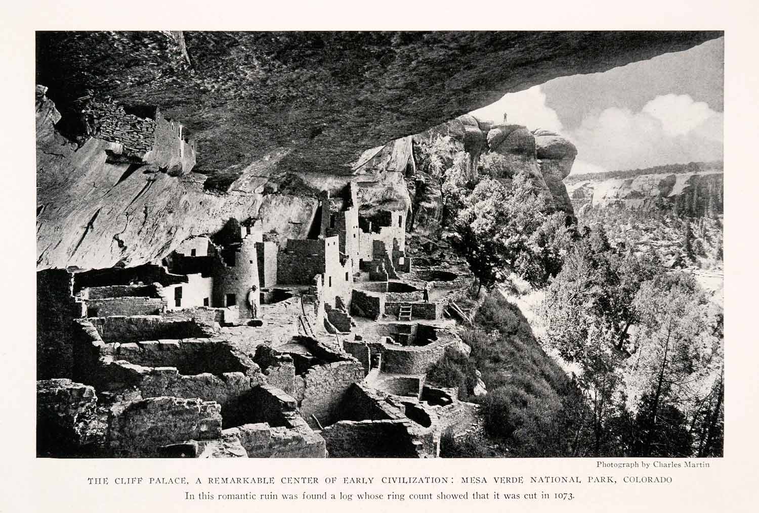 1929 Halftone Print Mesa Verde National Park Colorado Cliff Dwellers NGM4