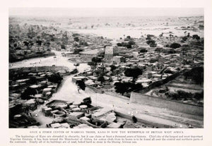 1932 Print Kano Nigeria Birds Eye View Cityscape Mud Buildings Historic NGM4