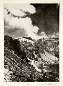 1917 Print Mount Katmai Alaska Mountain Landscape Steam Prospect Point View NGM5