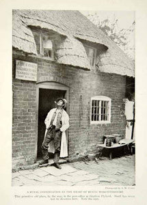 1917 Print Post Office General Store Grafton Flyford Worcestershire Image NGM9