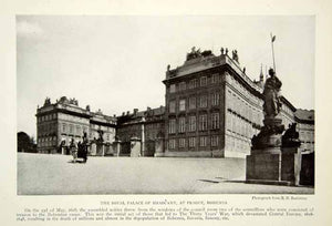 1917 Print Hradcany Royal Palace Prague Czech Republic Architecture Image NGM5