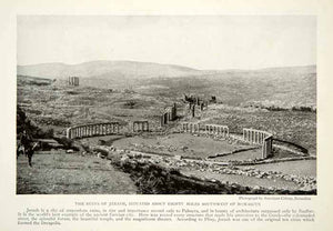 1917 Print Jerash City Damascus Syria Ruins Landscape Archeology Historical NGM5