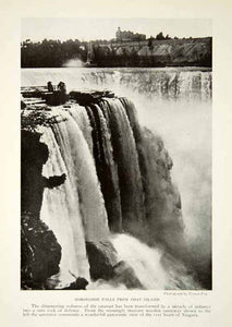 1917 Print New York Niagara Falls Horseshoe Goat Island Historical Image NGM5