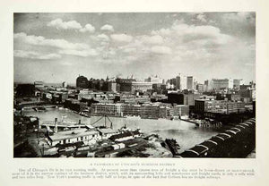 1919 Print Chicago Business District Overview Cityscape Historical Image NGM5