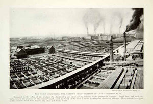 1919 Print Union Stockyards Packingtown District Chicago Illinois Historic NGM5