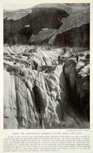 1919 Print Piedmont Glacier Lake Maye Columbia River Landscape Historical NGM5