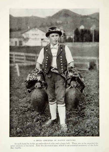 1919 Print Switzerland Costume Traditional Dress Cowherd Historical Im Period Paper Historic Art LLC 1919 Print Switzerland Costume Traditional Dress Cowherd Historical Im Period Paper Historic Art LLC