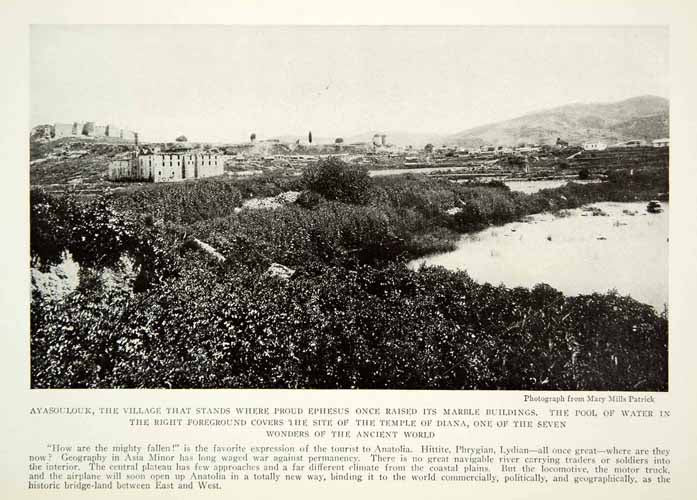 1920 Print Ayasoulouk Turkey Ephesus Ruins Temple Diana Historical Image NGM5