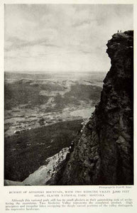 1920 Print Appistoki Mountain Glacier National Park Montana Landscape Image NGM5