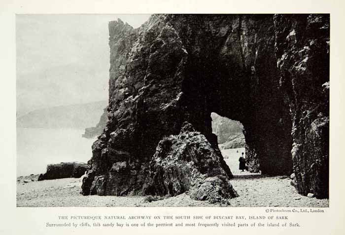 1920 Print Natural Dixcart Bay Sark Island Landscape Historical Image View NGM5
