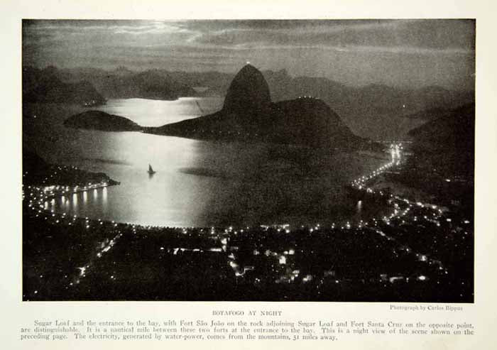 1920 Print Botafogo Rio De Janeiro Brazil Cityscape View Historical Image NGM5