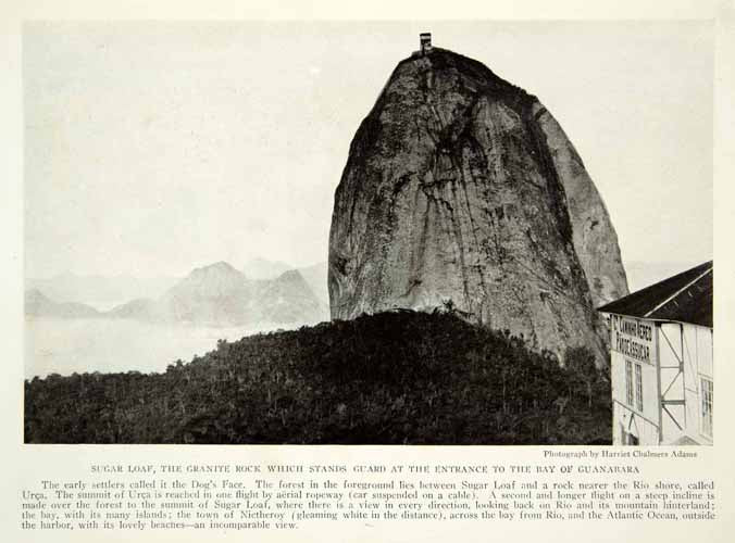 1920 Print Sugar Loaf Hill Rio De Janeiro Brazil Landscape Historical Image NGM5