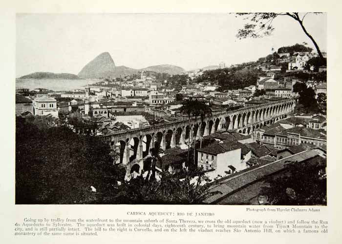 1920 Print Carioca Aqueduct Rio De Janeiro Historical Image Architecture NGM5