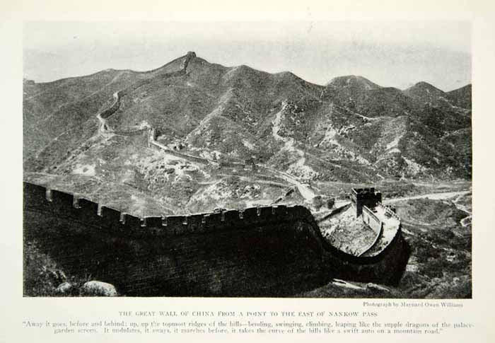 1920 Print Nankow Pass Great Wall China Landscape Historical Image View NGM5