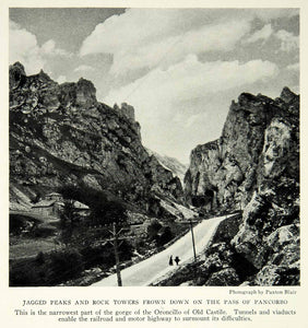 1931 Print Peaks Rock Towers Pass Pancorbo Burgos Landscape Spain Valley NGM7