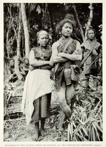 1922 Print Mishmi Tribe Members Assam Himalayas Native Indigenous Portrait NGM7