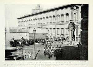 1922 Print Quirinal Palace Rome King's Bodyguard Architecture Historical NGM8