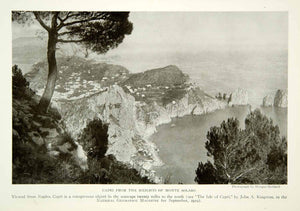 1922 Print Monte Solaro Heights View Capri Island Mediterranean Italian NGM8