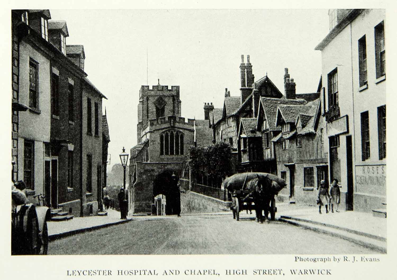 1922 Print Leycester Hospital Chapel High Street Warwickshire England Image NGM8