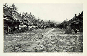 1931 Print Hili Simaetano Indonesia North Sumatra Village Town Street View NGM8
