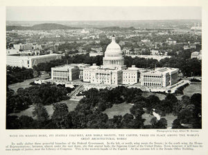 1931 Print Capitol Building Washington D.C. Government Congress Senate NGM8