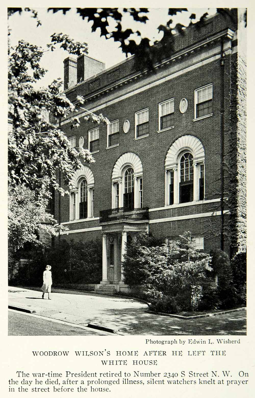 1931 Print Woodrow Wilson Home President Architecture Historical Image NGM8