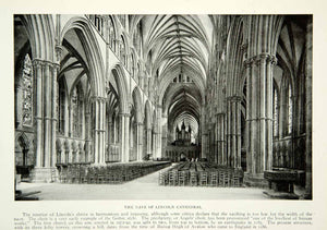 1922 Print Lincoln Cathedral Lincolnshire Religious Building Historical NGM8