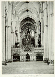 1922 Print Toledo Cathedral Spain Spanish Religious Institution Building NGM8