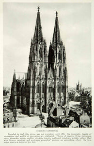 1922 Print Colonge Germany Cathedral Historical Building Religious Image NGM8