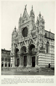 1922 Print Siena Cathedral Italy Religious Building Institution Facade NGM8