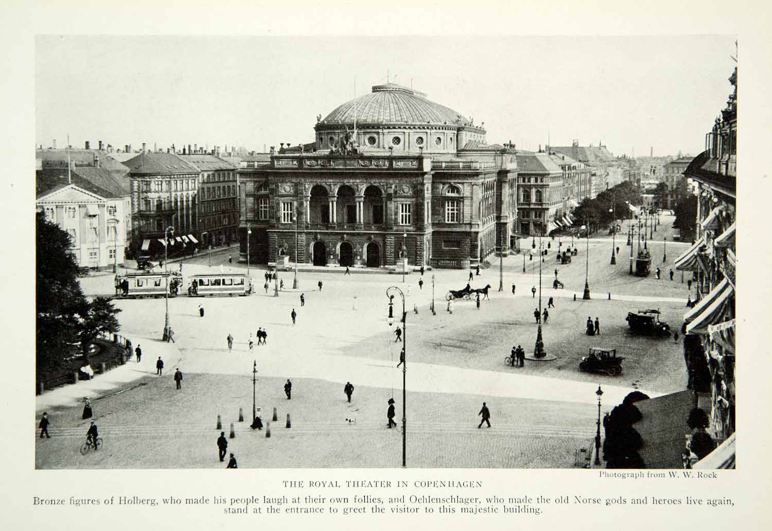 1922 Print Copenhagen Royal Theater Denmark Danish Capital Image Historic NGM8